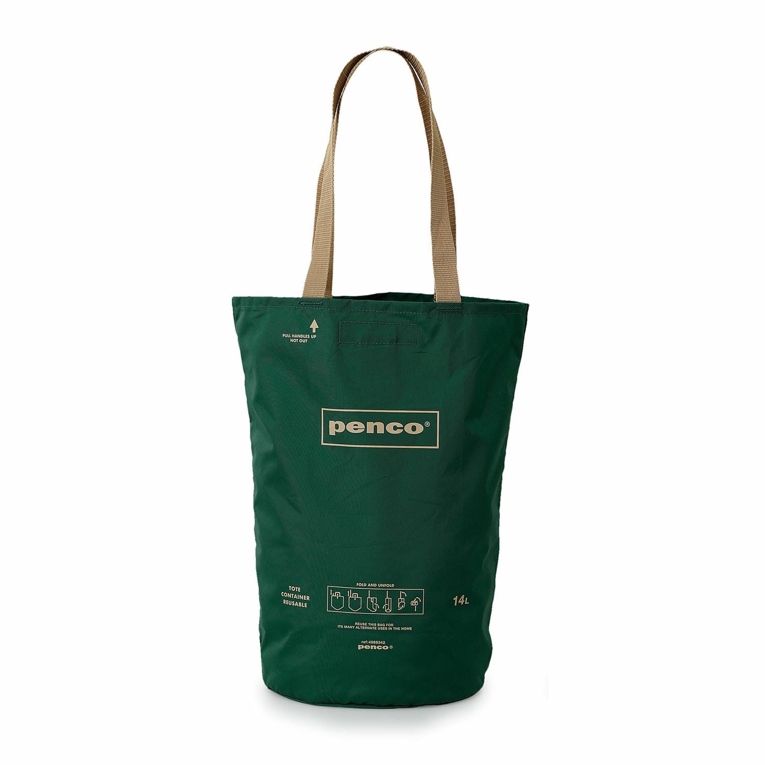 Penco : Bucket Tote (Packable) : Dark Green - Image 2