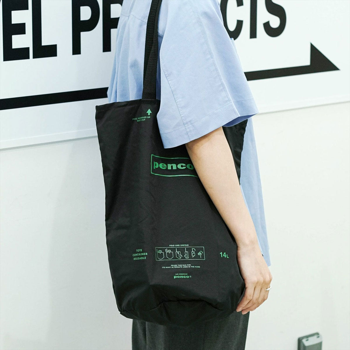 Penco : Bucket Tote (Packable) : Dark Green - Image 7