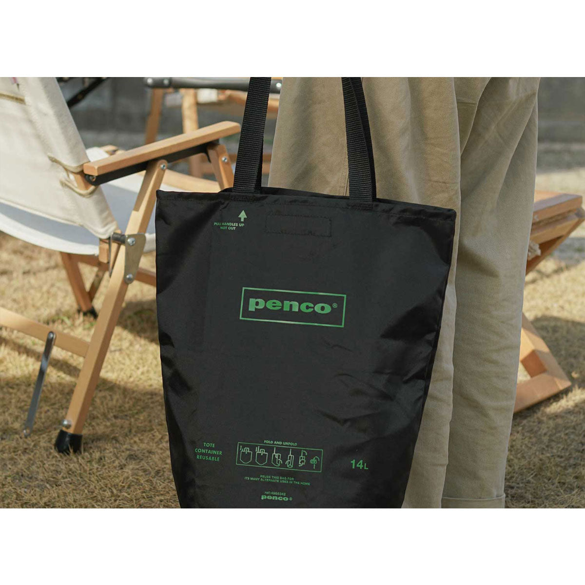 Penco : Bucket Tote (Packable) : Dark Green - Image 8