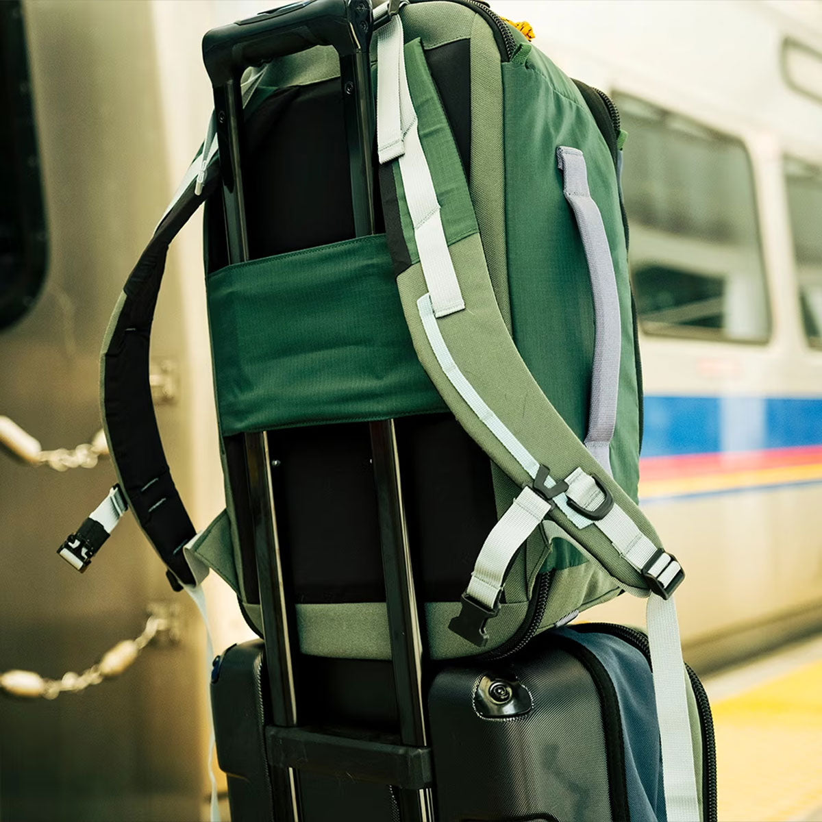 Topo Designs : Global Travel Backpack : Stone Blue/Forest - Image 8